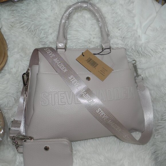 Steve Madden Pebble Grain Leather Satchel🆕SHIPS FAST😮💨⚡🚚 - Picture 3 of 16